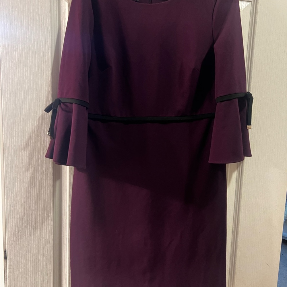 Tommy Hilfiger Purple Dress with Black Trim